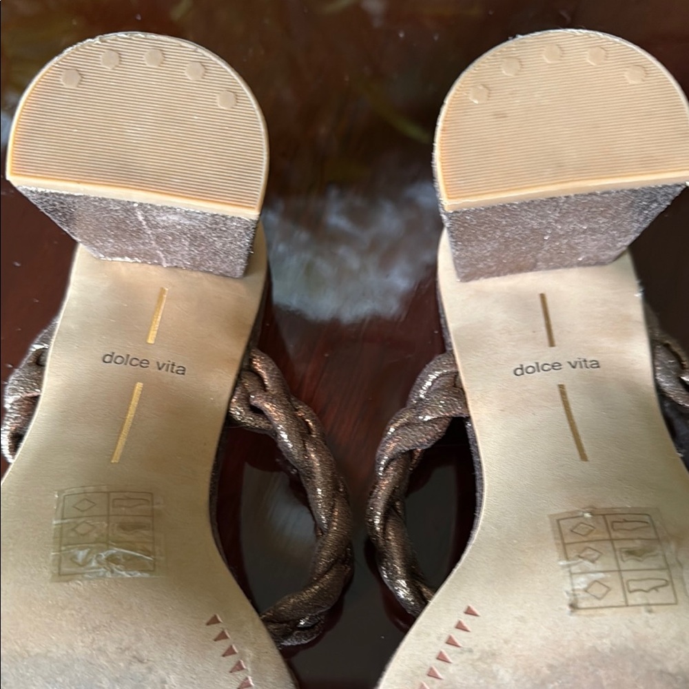 Dolce Vita Brown Heeled Sandals - Picture 9 of 16